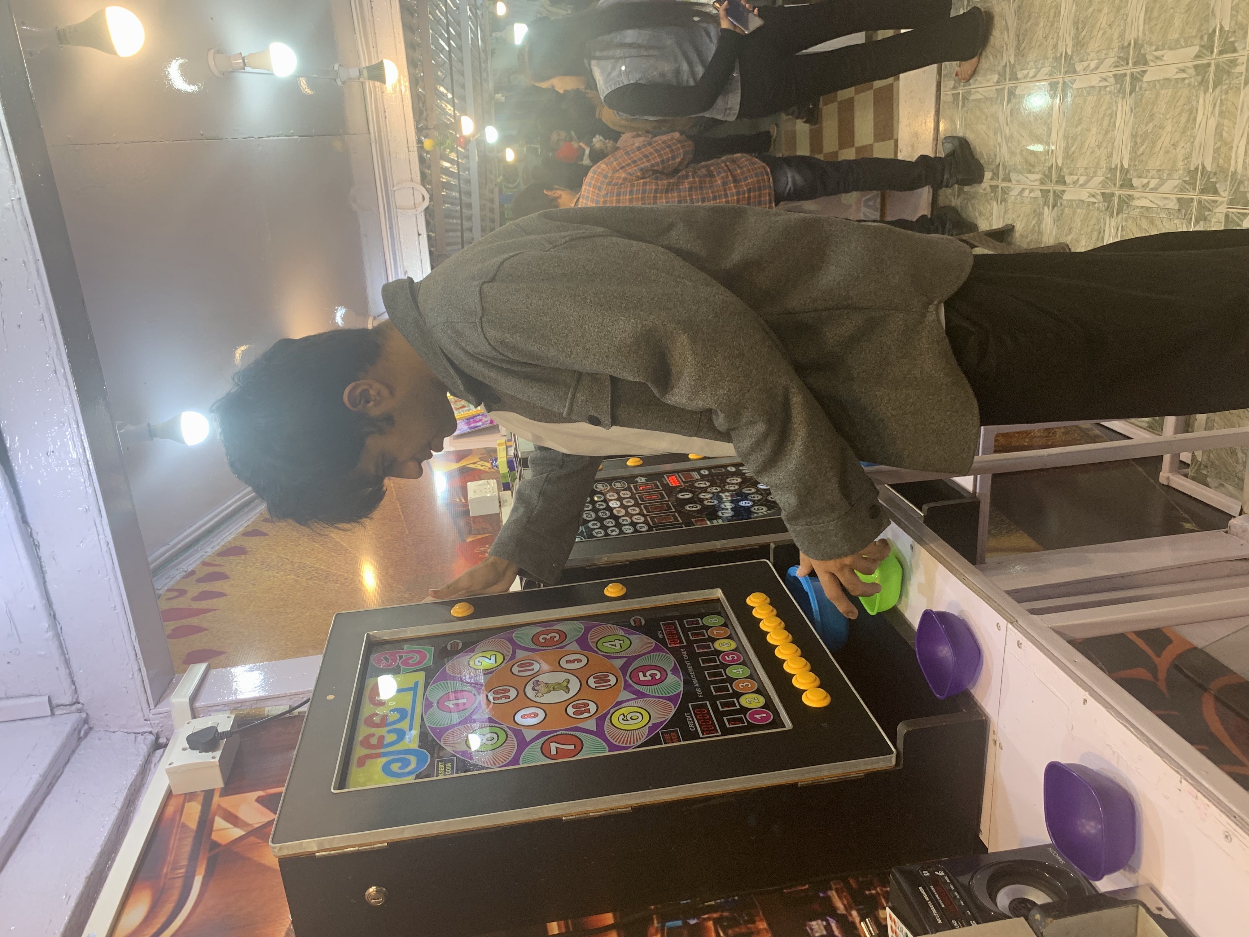 try beating me at arcade games!