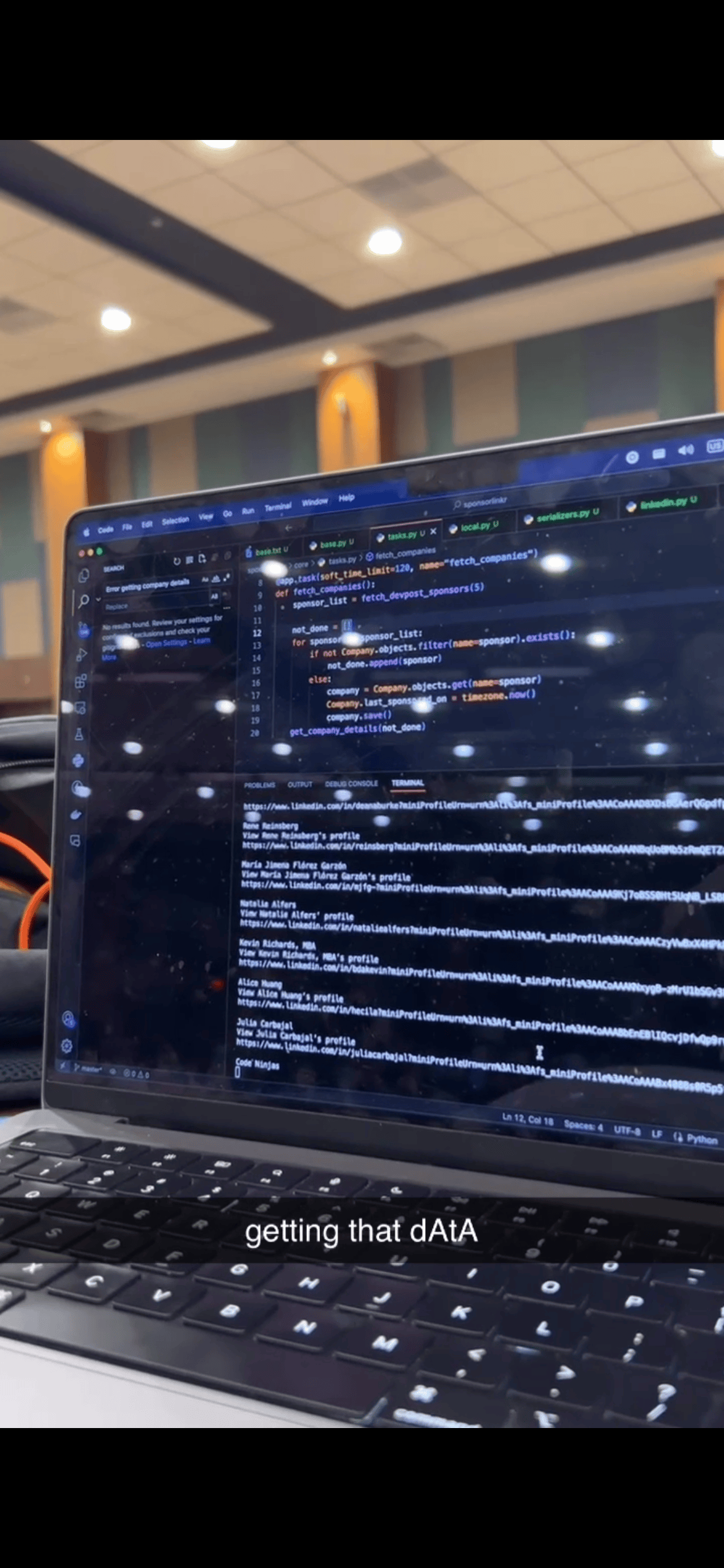 when your hackathon project finally starts working! #data